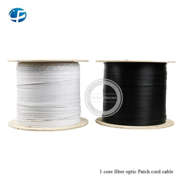 Hot items 1 core White Steel 500m roll FTTH fiber optic drop cable with PVC LSZH 2