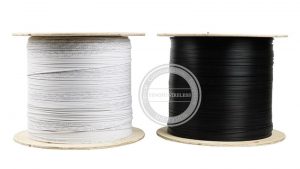 Hot items 1 core White Steel 500m roll FTTH fiber optic drop cable with PVC LSZH