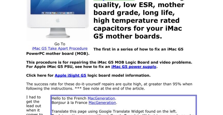 Repairing-Apple-iMac-G5-Motherboard_page1_image1