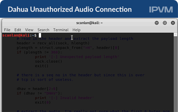 Dahua Wiretapping Vulnerability